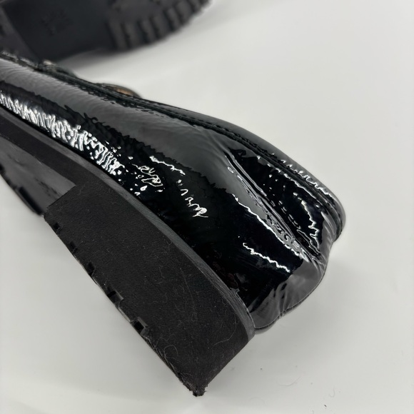 Naturalizer black patent leather loafers with silver studs 8.5 - Picture 13 of 13